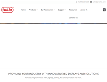 Tablet Screenshot of pro-lite.com